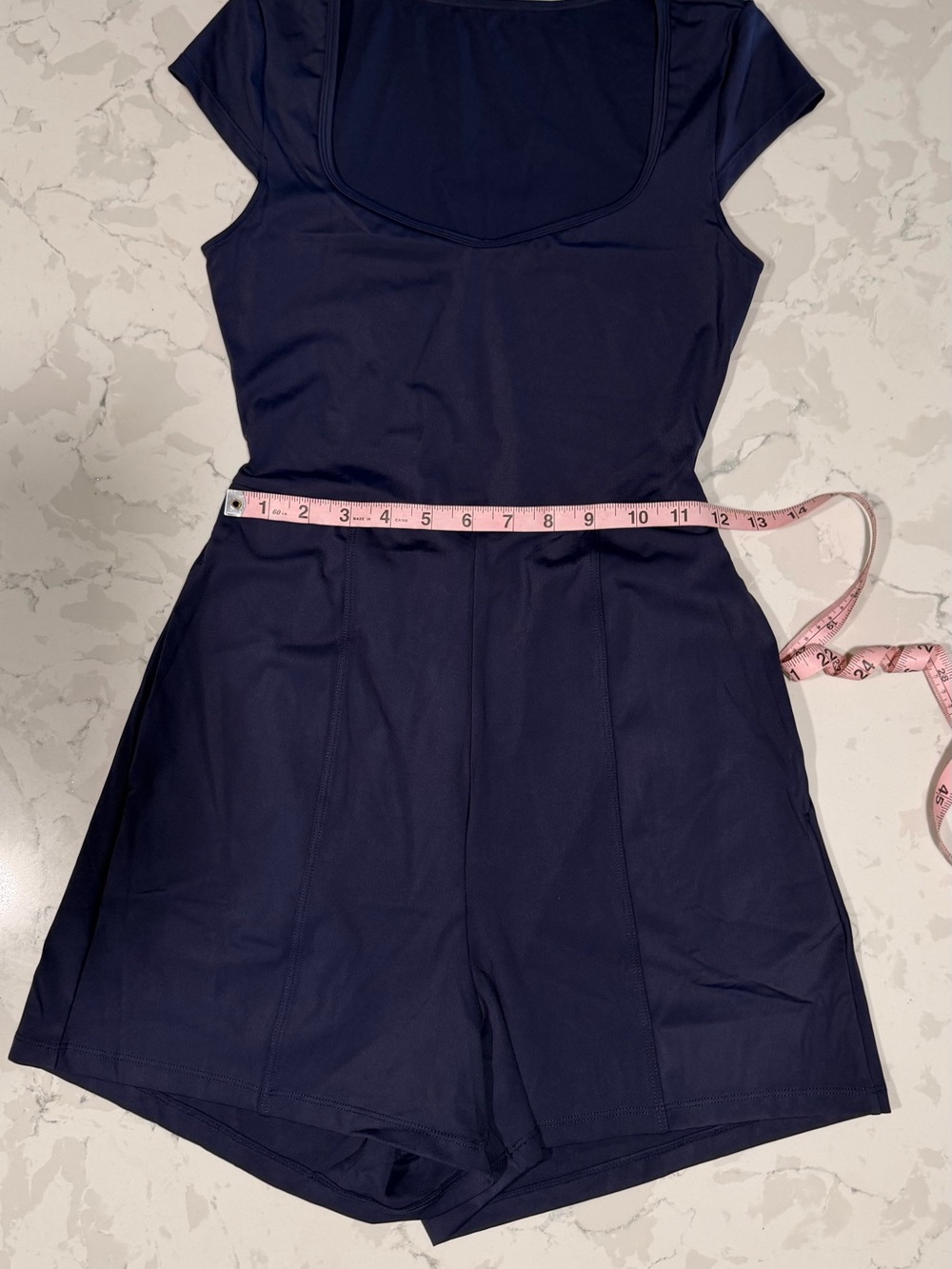 HALARA Navy Short-Sleeve Sweetheart Romper - Picture 8 of 11